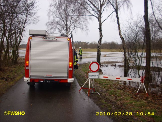Gemeindestrasse Schönewörde - Betzhorn überflutet