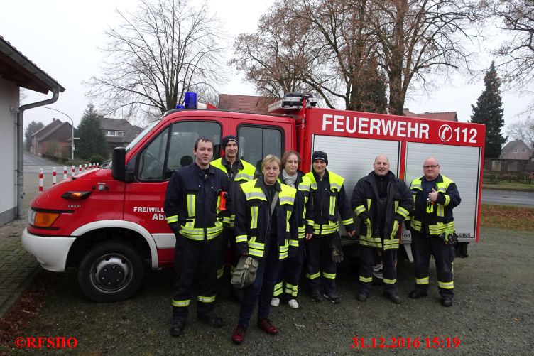 Die Feuerwehrabordnung aus Abbendorf
